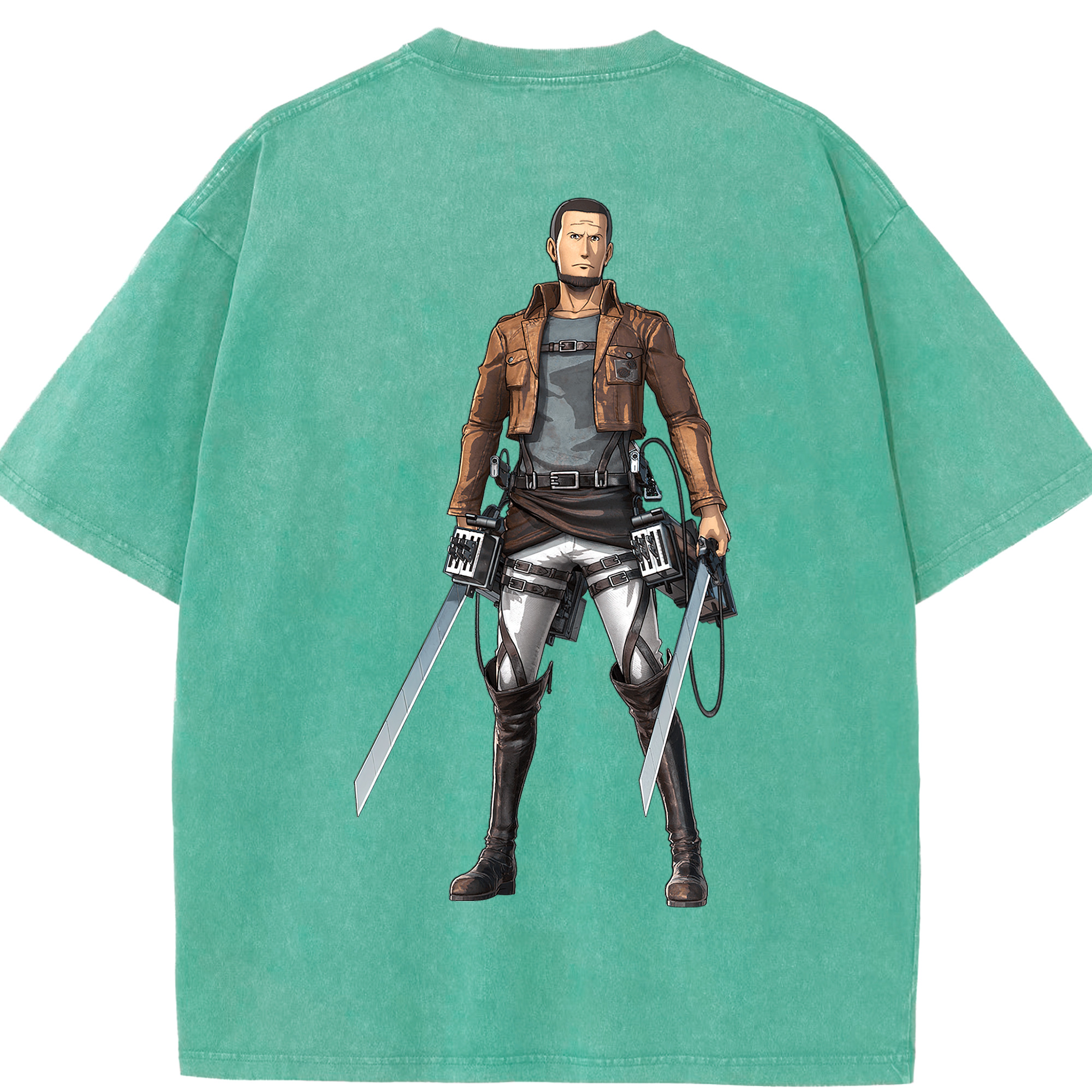 （画像用） 進撃の巨人 Attack on Titan 綿100% ヴィンテージ風 半袖Tシャツ（背面プリント）
